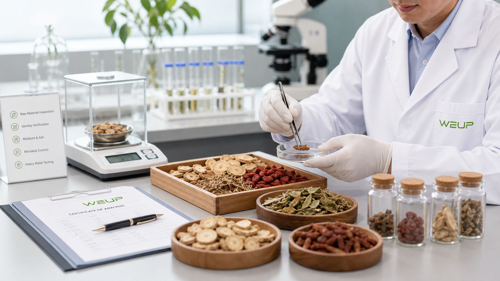 WEUP herbal quality control laboratory